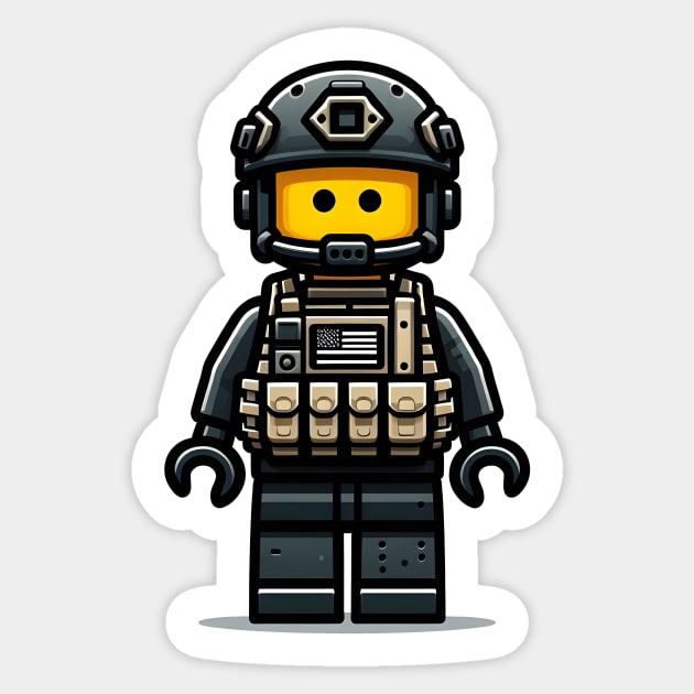 Tactical LEGO Sticker by Rawlifegraphic